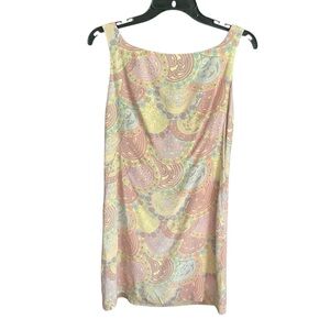 Size 6 Silk Pastel Paisley Sleeveless Dress